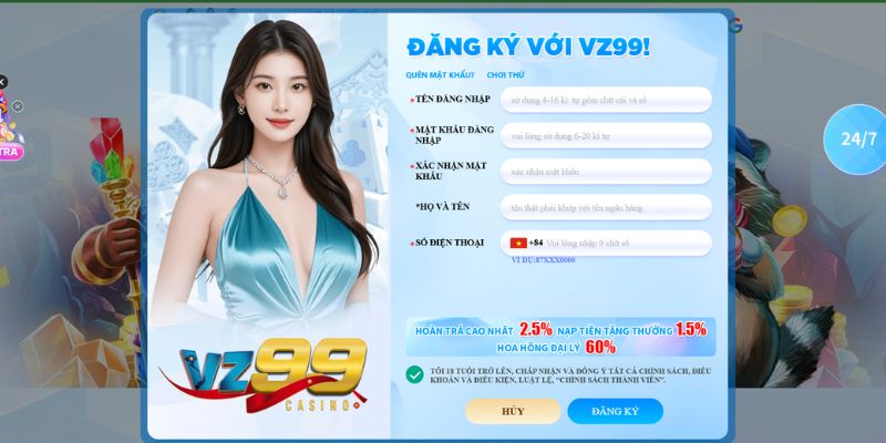 Một số điều kiện cần tuân thủ khi tiến hành đăng ký VZ99 