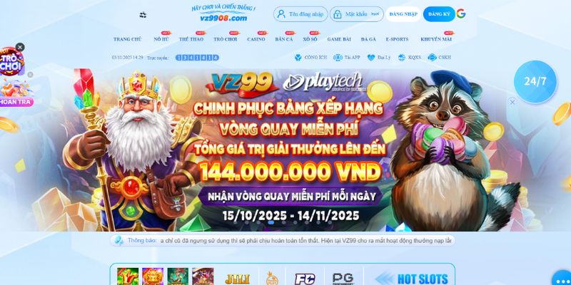 Hãy điền thông tin tên - mật khẩu đăng nhập VZ99 đúng yêu cầu 